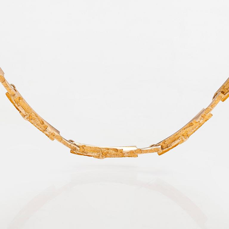 Björn Weckström, kaulakoru, "Tundra", 14K kultaa. Lapponia 1970.