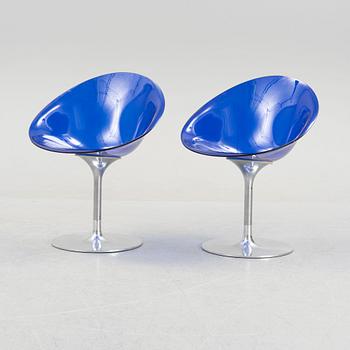 Philippe Starck, a pair of 'Eros' chairs from Kartell, Italy.