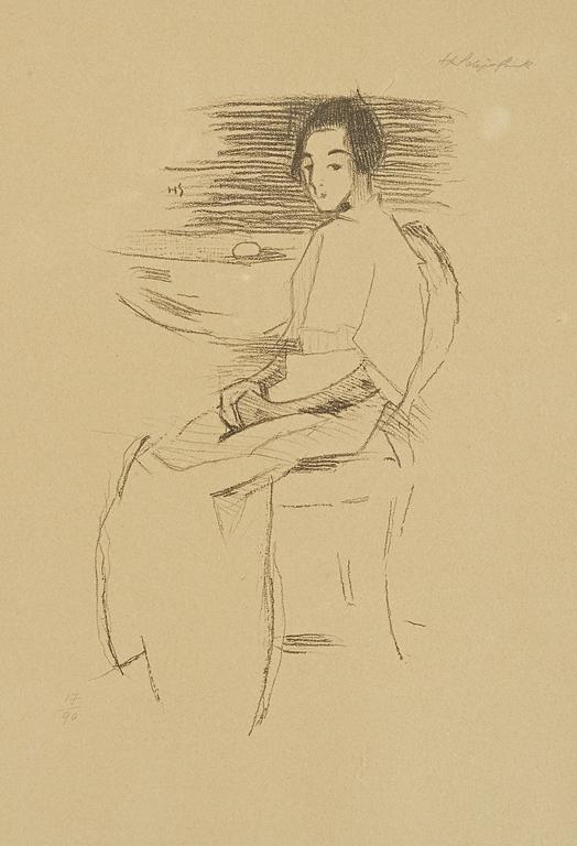 Helene Schjerfbeck, "Kostymbild" (Bagarens dotter/Kvinna i vitt).