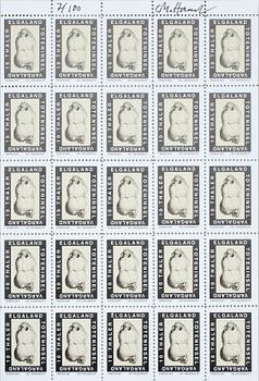 Carl Michael von Hausswolff · CARL MICHAEL VON HAUSSWOLF, "Elgaland. Vargaland",  frimärkesark, signerat och numrerat 7/100. 2007