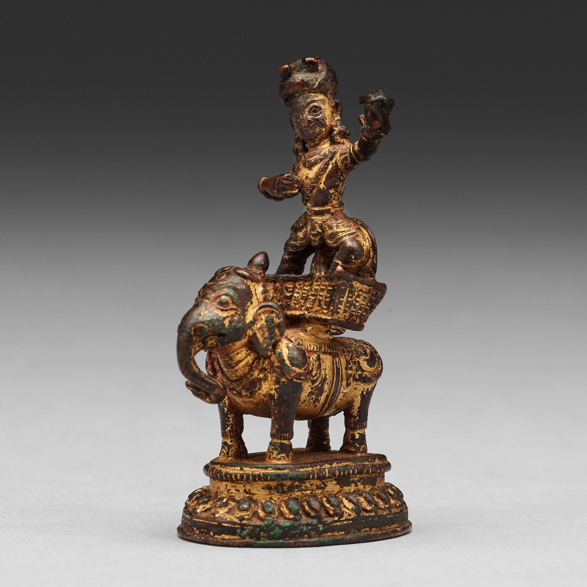 GUDOM, förgylld brons. Troligen Nepal, 1400-tal.