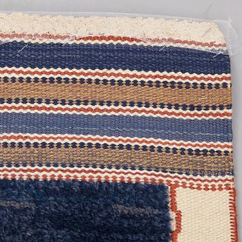 Märta Måås-Fjetterström, A CARPET, "Rutig blå halvflossa", knotted pile in relief, ca 251,5-252,5 x x 170,5-172,5 cm, signed AB MMF.