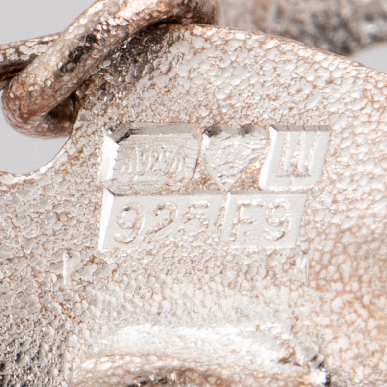 Lapponia. A sterling silver necklace and a pair of earrings.