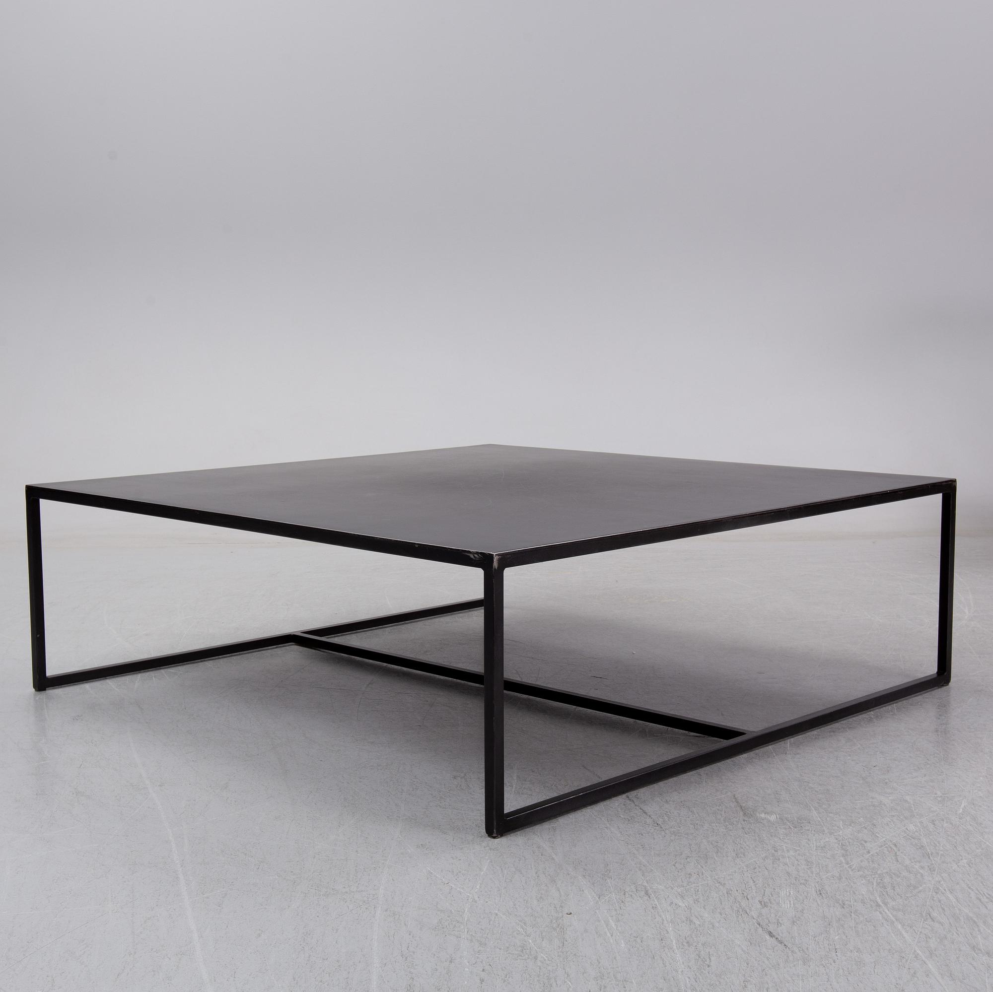 A steel coffee table, 21st Century.