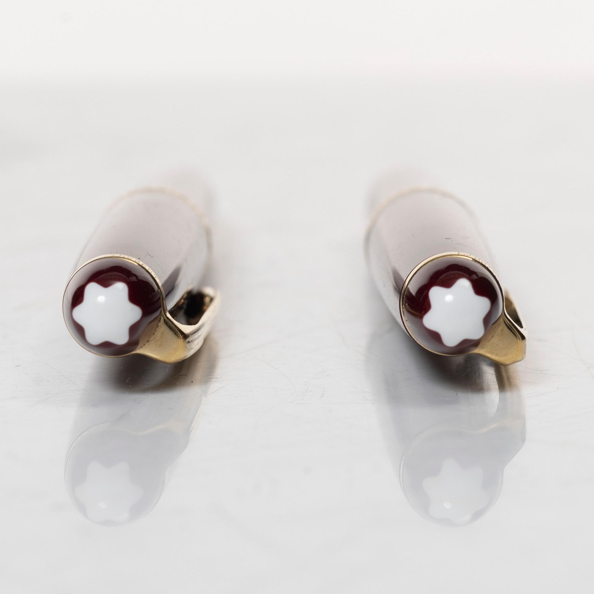 Pennor, 2 st, i etui, Montblanc Meisterstück.