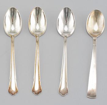 SILVERBESTICK, 17 delar, Sverige och importerat, 1900-tal, 463 gram.