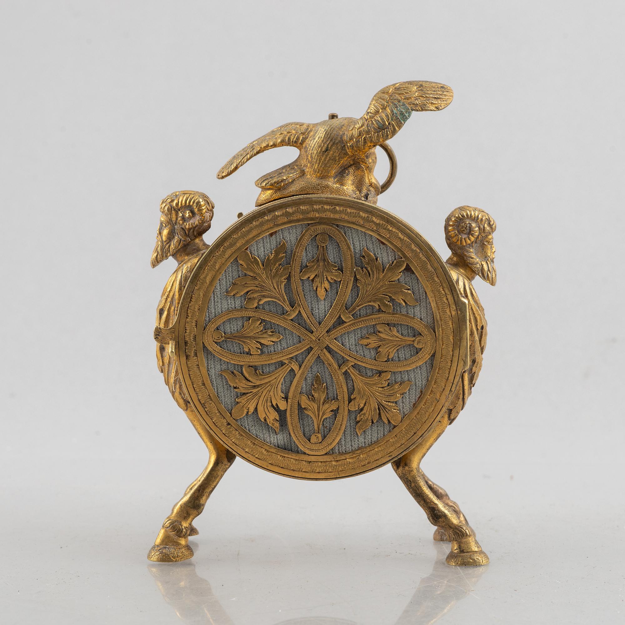 An Austrian Empire ormolu 'pendule d'officer", Vienna, circa 1800.