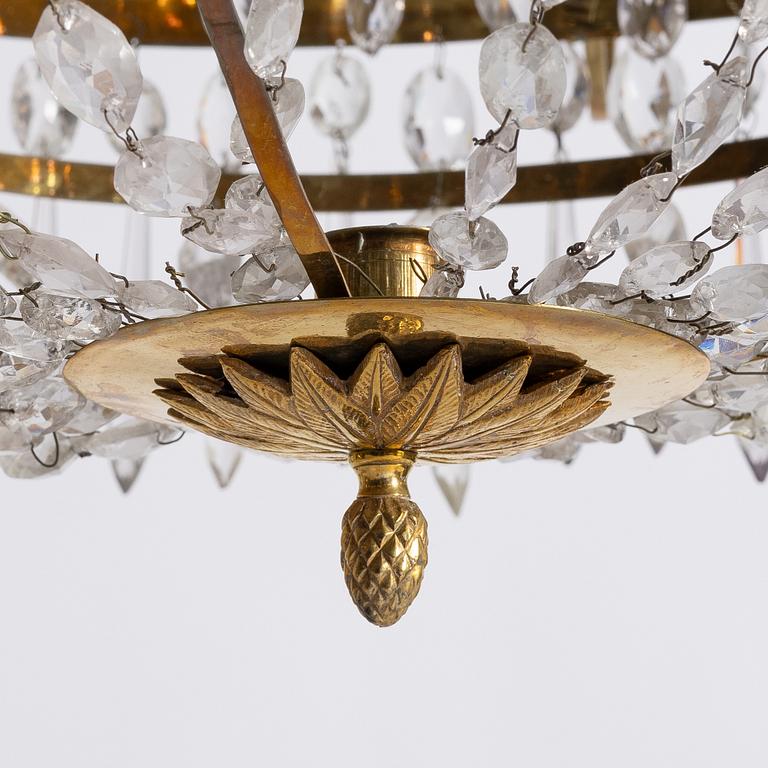 Chandelier. Late Gustavian, late 18th century.