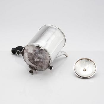 Petter Eneroth, kaffekanna, silver, Stockholm 1790. 
Gustaviansk.