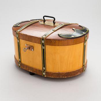 A sami handicraft / duodji 'Giisa'-coffin reportedly made in  Sorsele 1962.