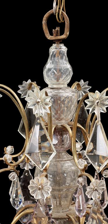 A Rococo 18th Century eight-light chandelier.