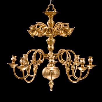 A late 19th century chandelier in Baroque style.