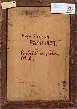 HUGO SIMSON, olja på pannå, signerad och daterad -39.