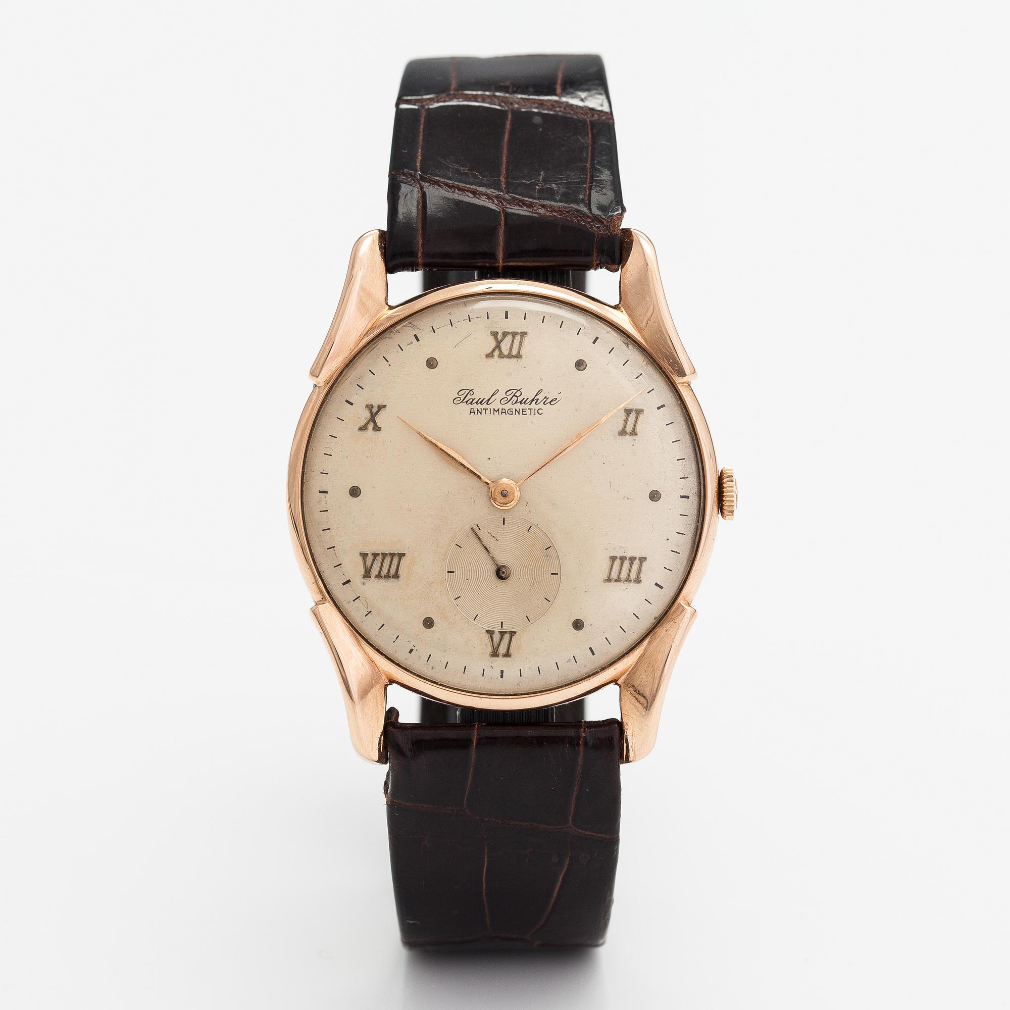Paul Buhre, wristwatch, 34 mm.