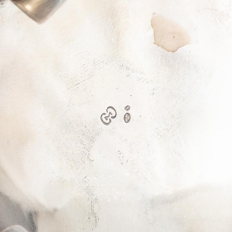 A Rococo-style silver tea pot, probably Norway, mid 20th century.