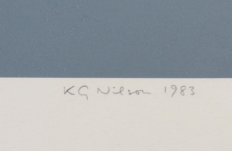 K-G NILSON, färgseriegrafi, sign, dat 1983 o numr 68/100.