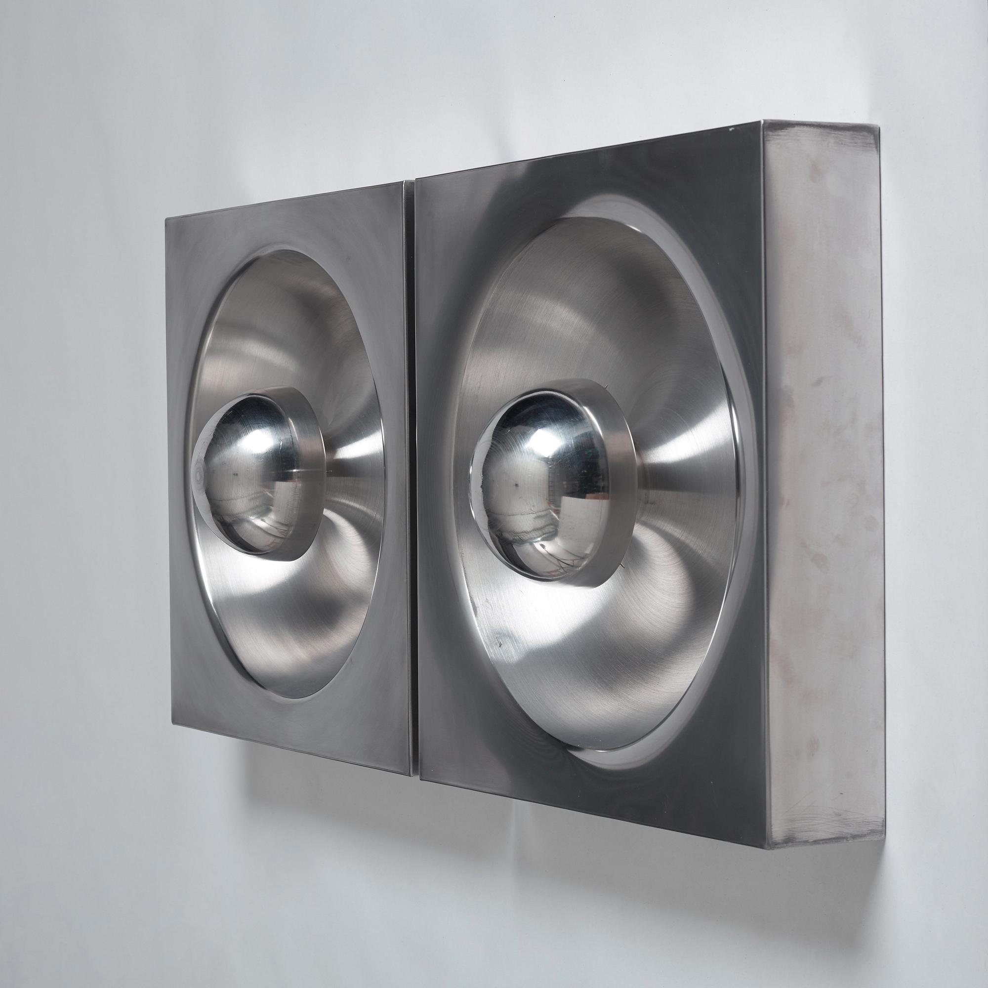 Verner Panton, a pair of wall/ceiling lamps, Louis Poulsen, Denmark1960-70's.
