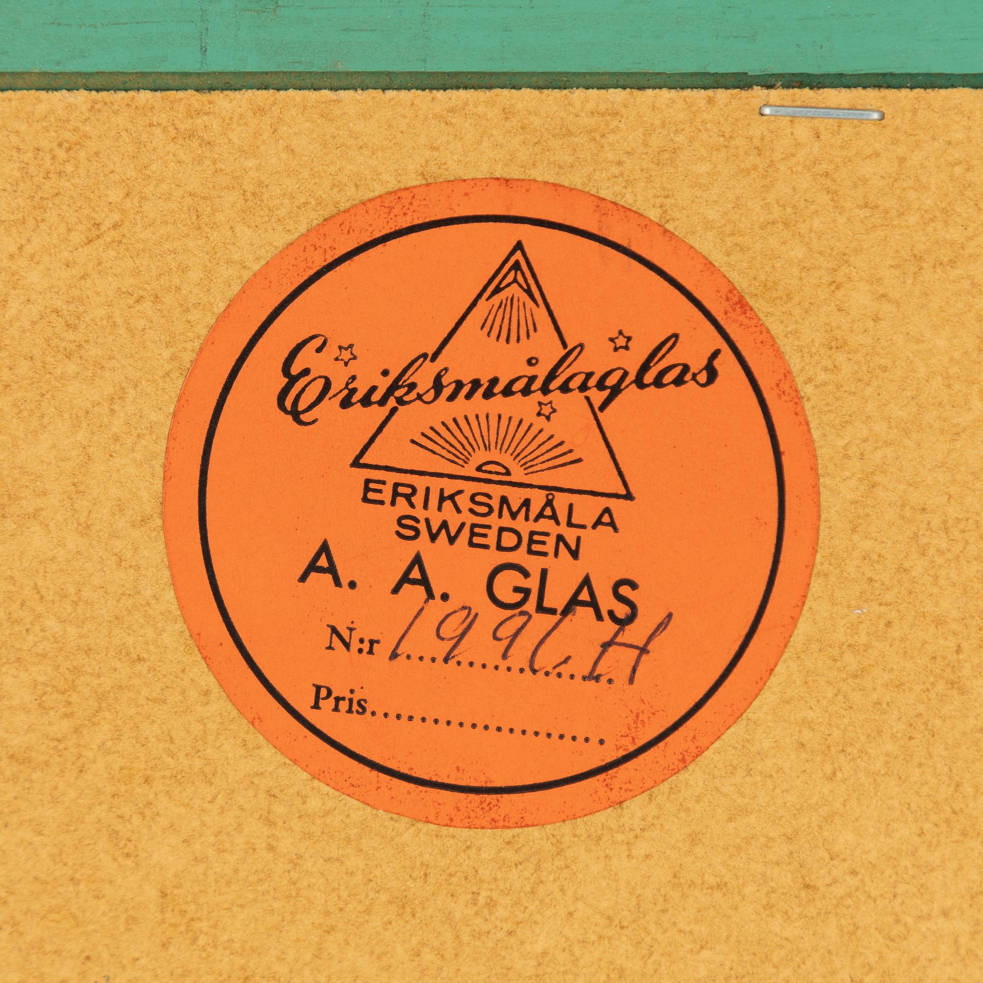 Erik Höglund, a mirror, Eriksmålaglas, Eriksmåla, Sweden, 1960's/70's.