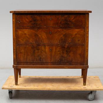 A Gustavian style chest of drawers, late 19th century.