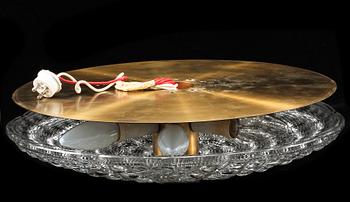 TAKLAMPA, plafond, Carl Fagerlund, Orrefors, 1900-talets andra hälft. Höjd 10 cm.