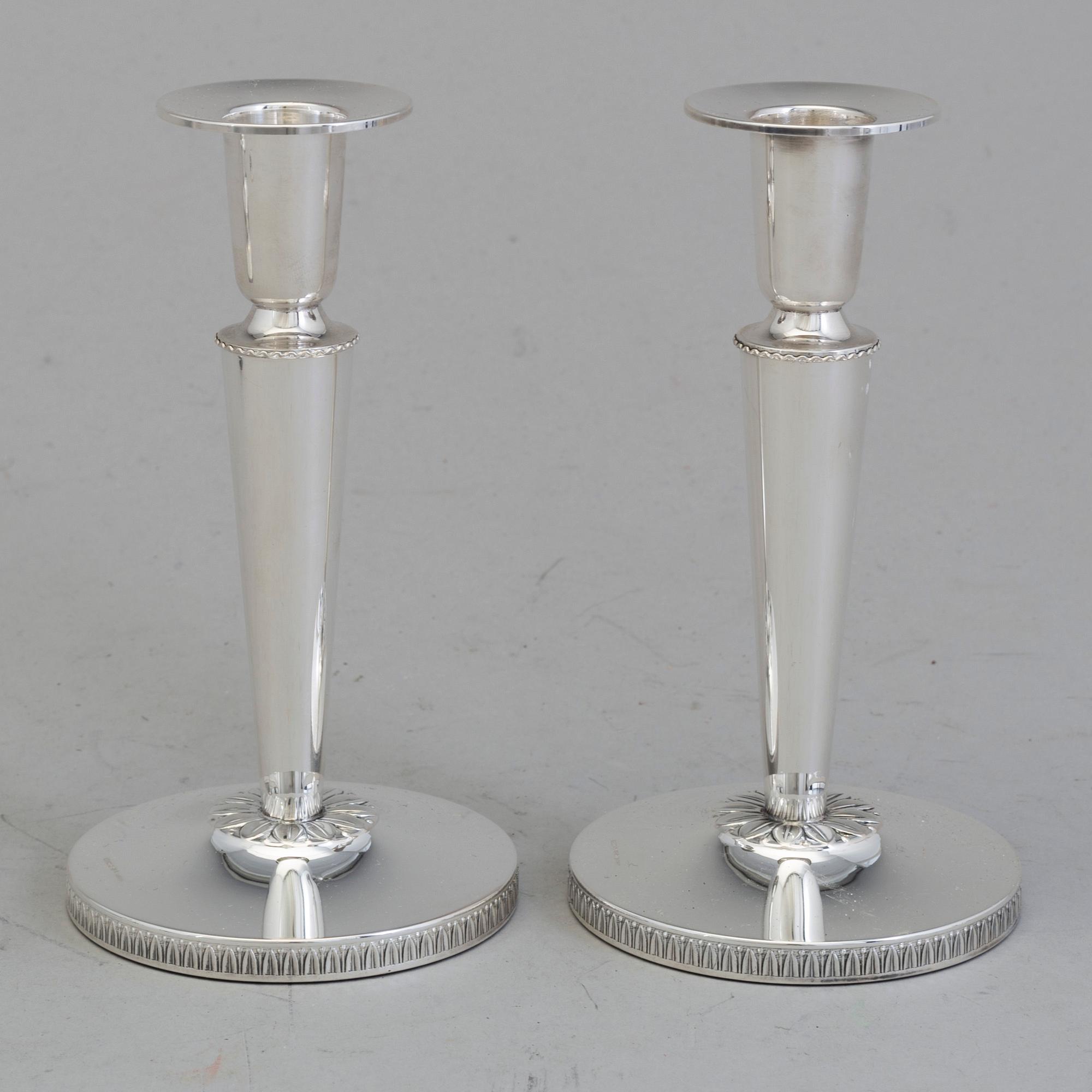 CANDLESTICKS, two pairs, second half of the 20th century.