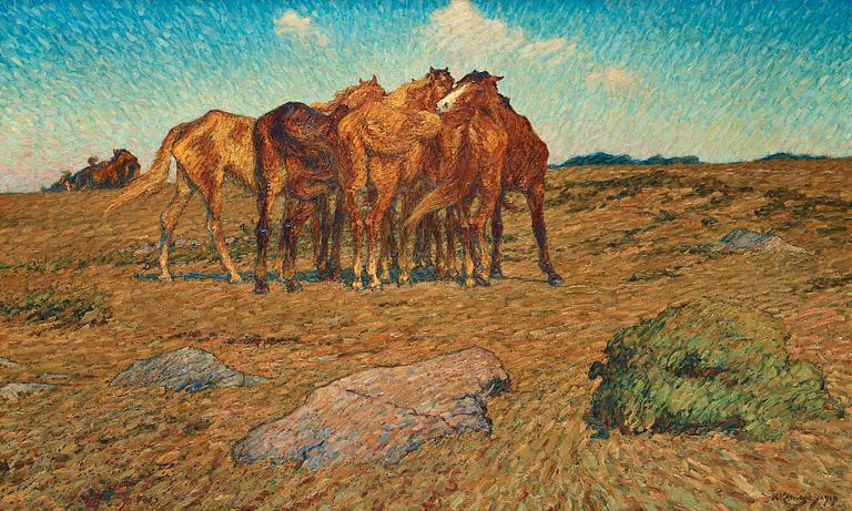 Nils Kreuger, (A drove of Horses).