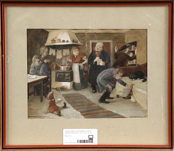 Harald Skogsberg · HARALD SKOGSBERG, akvarell, "Bostadsinspektionen", sign. o dat. "39".