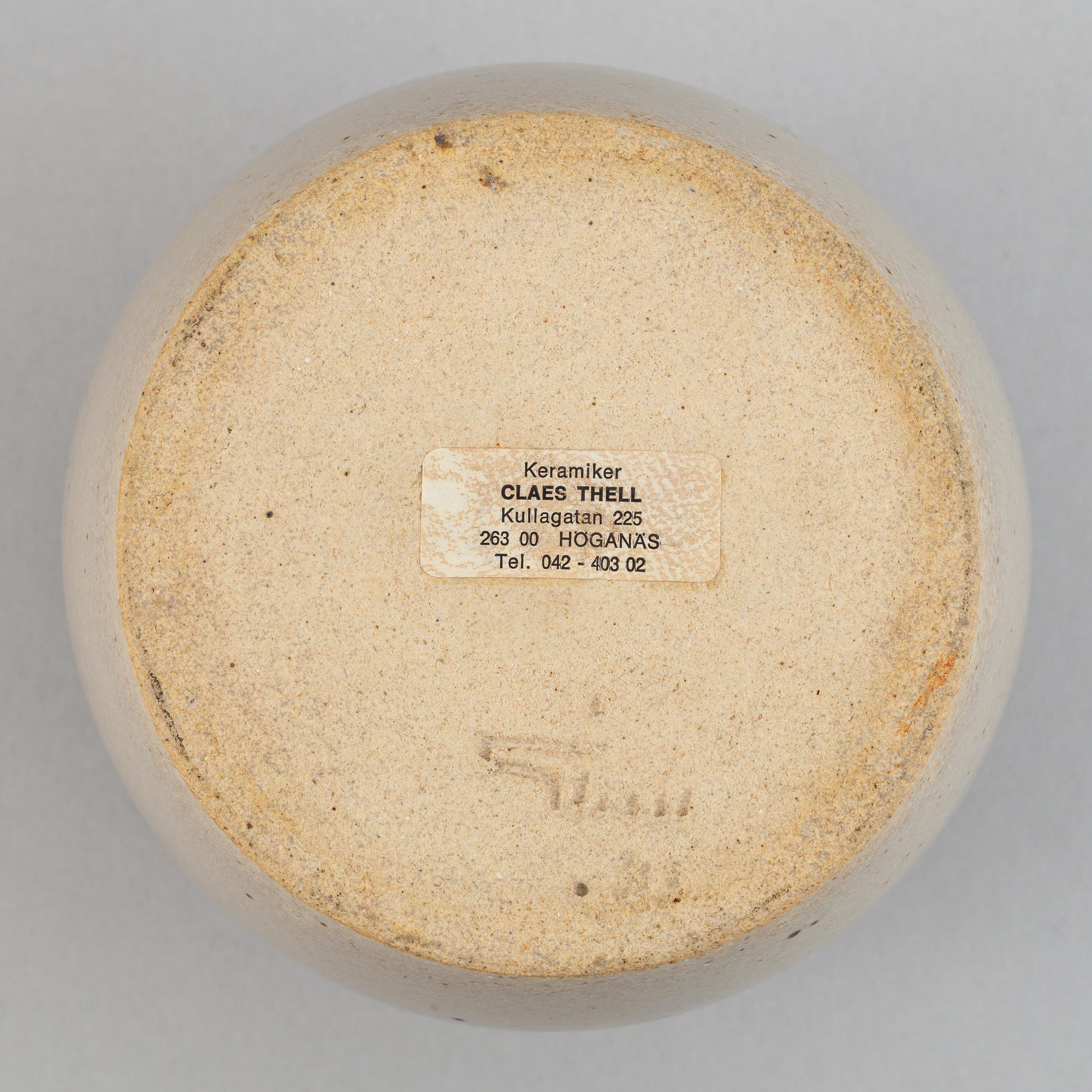 Claes Thell, John Andersson, Höganäs and Wallåkra, a set of four stoneware vases, second half of the 20th Century.