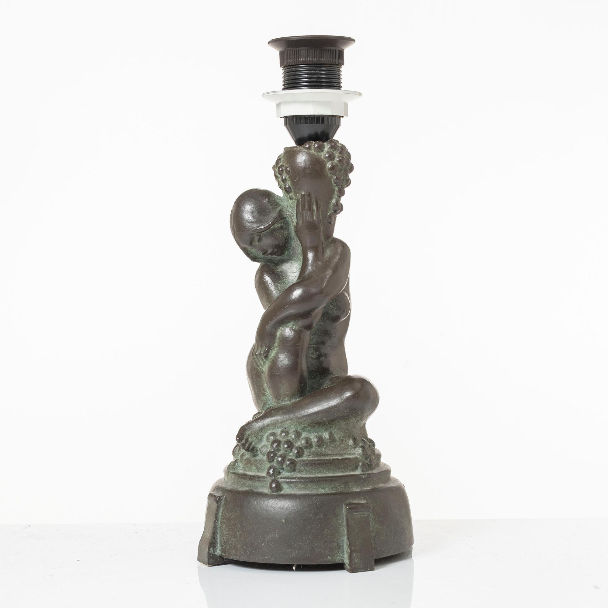 Axel Gute, Table lamp, early 20th century.