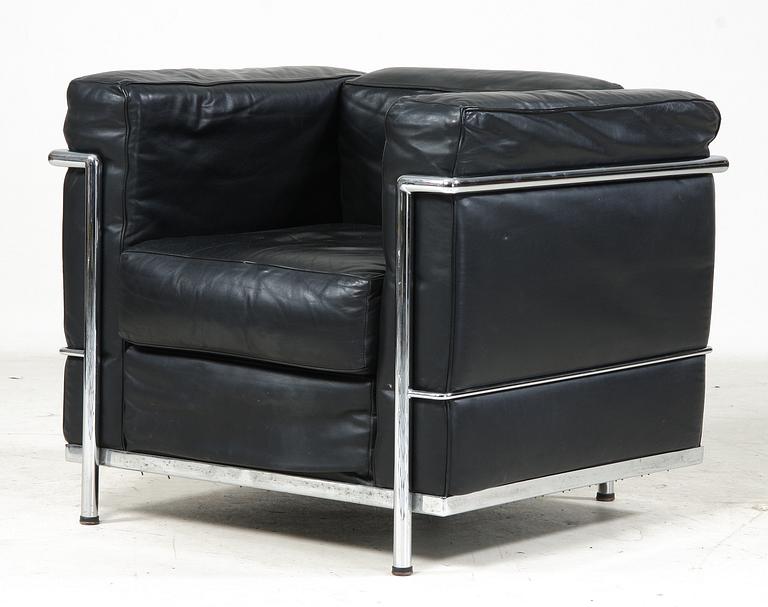 FÅTÖLJ, efter Le Corbusier, 1980-tal.
