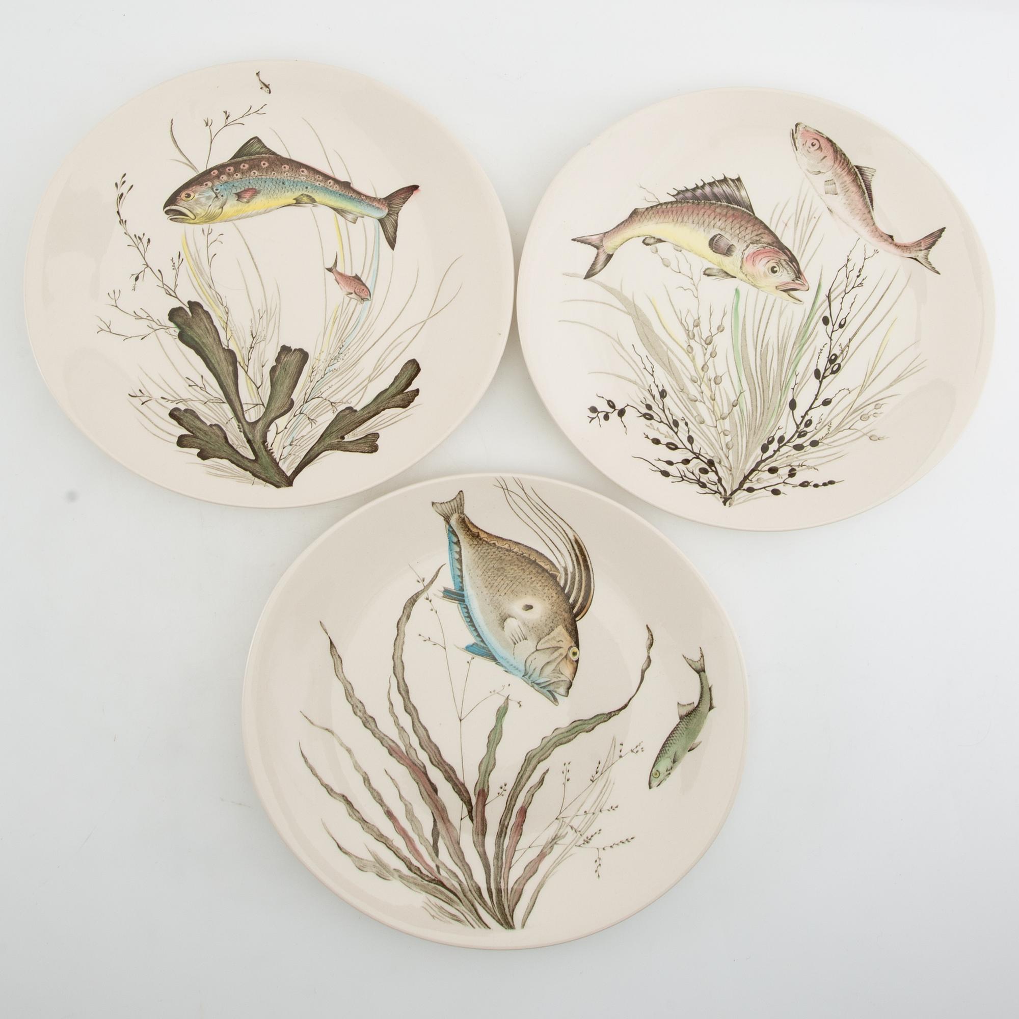 Service 8 pcs "Fish" Johnson Bros England, ironstone, first half/mid 20th century.