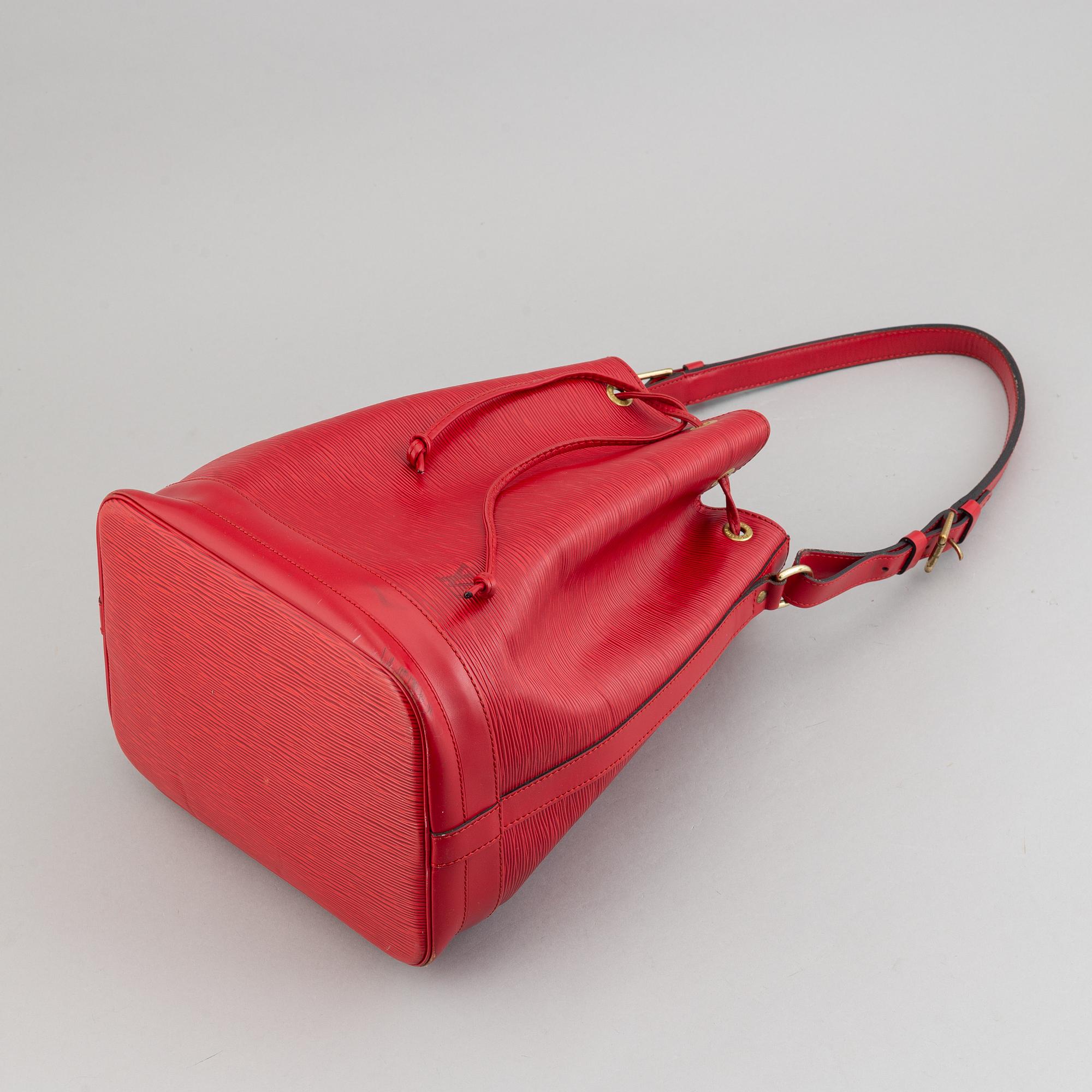 Louis Vuitton, a red Epi 'Noé' handbag, 1995.
