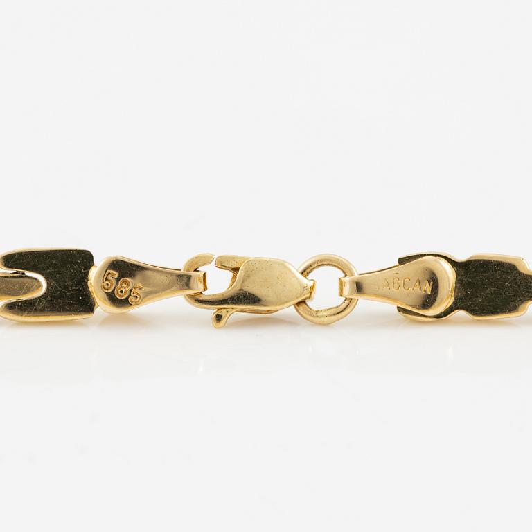 Bracelet, 14K gold,.