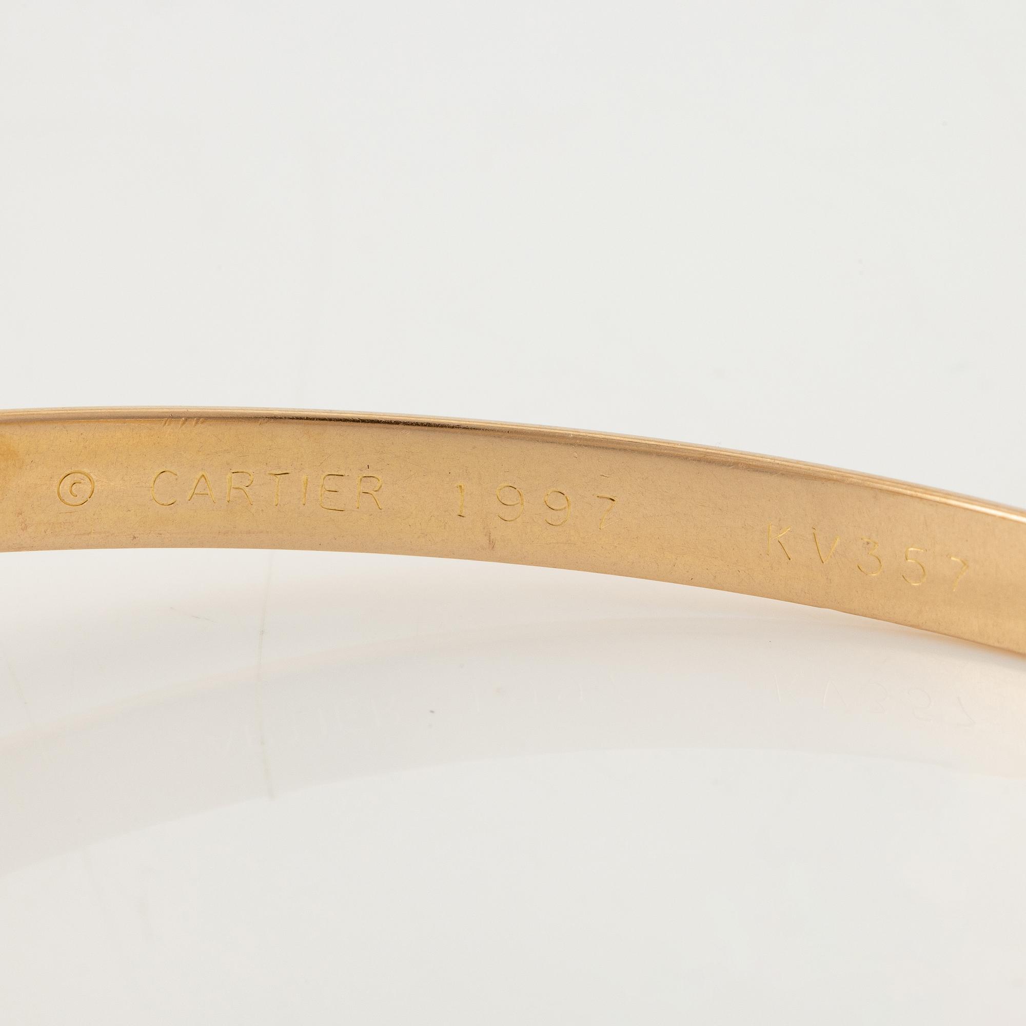 A Cartier bracelet "Trinity" 18K gold in three colours.