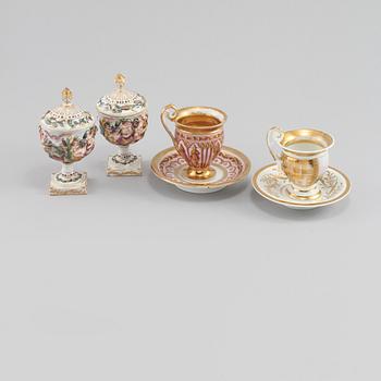 PARTI PORSLIN, 4 delar, 1800-tal.