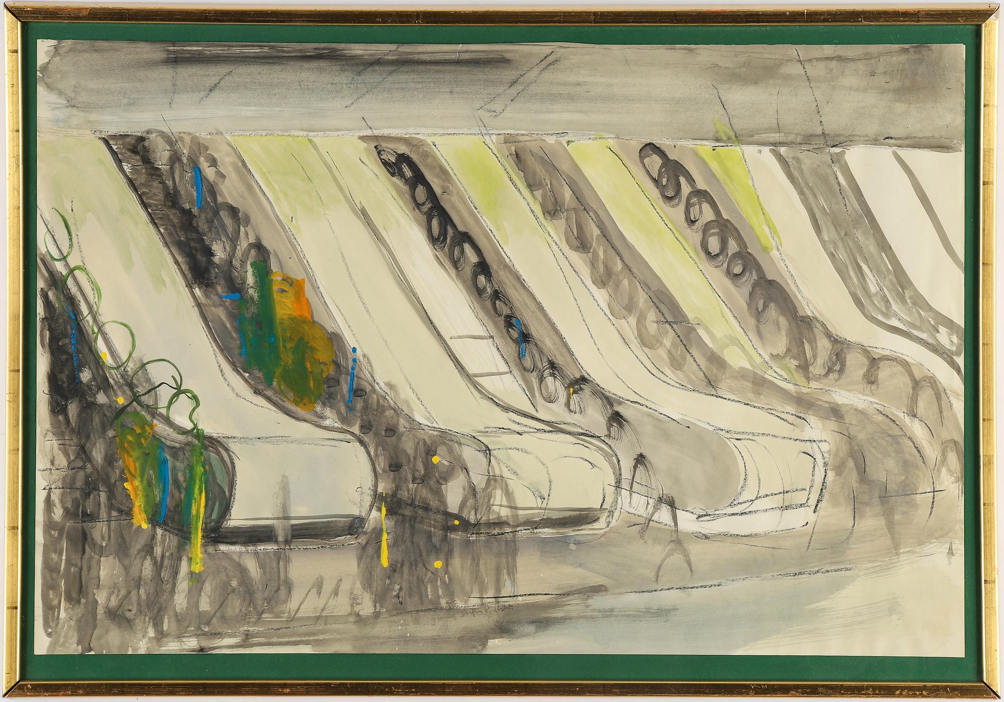 Staffan Hallström, akvarell, signerad.