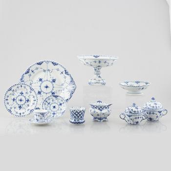 A set of 29 'Musselmalet' porcelain pieces, Royal Copenhagen, Denmark.