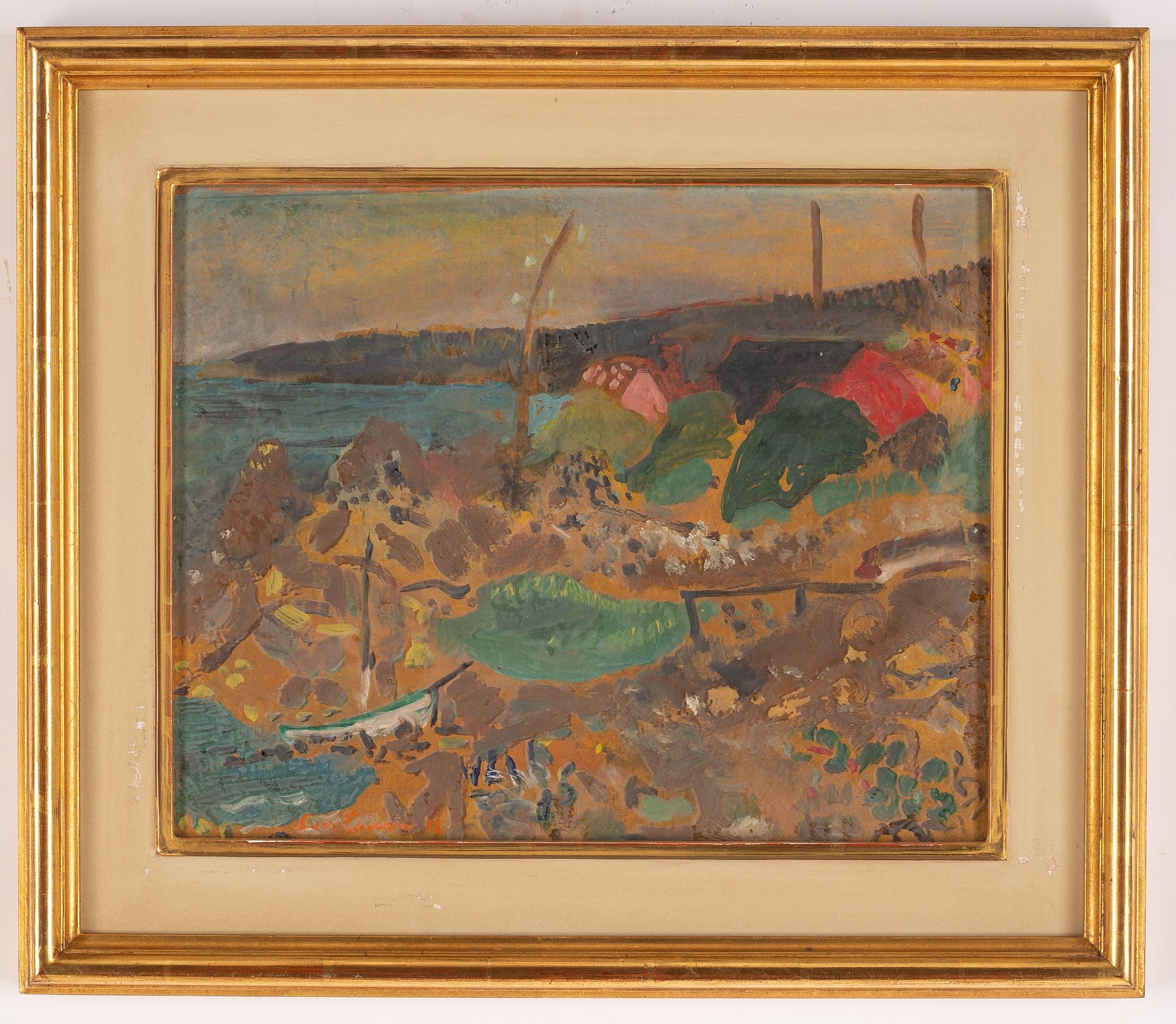 Sven X:et Erixson, gouache on paper, signed and dated -48.