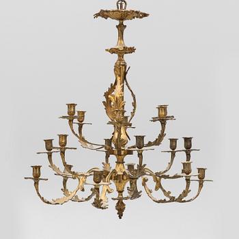 Ljuskrona, rokokostil, 1800-talets andra häkft.