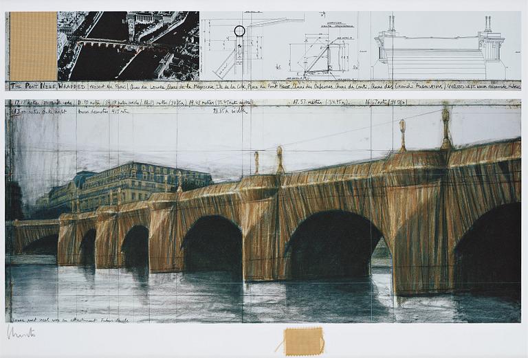 Christo & Jeanne-Claude, "The Pont Neuf wrapped (Project for Paris)".