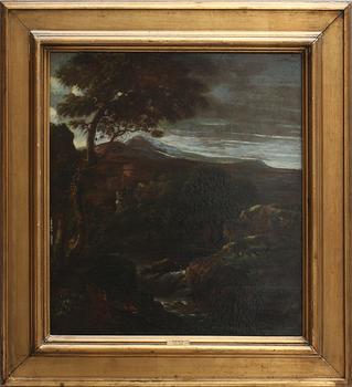 JACOB VAN RUISDAEL, hans art, olja på pannå, bär sign.