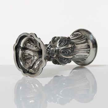 A silver goblet, possibly German, 19th Century.