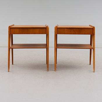 SÄNGBORD, 1 par, Carlström & Co Möbelfabrik, 1900-talets mitt.