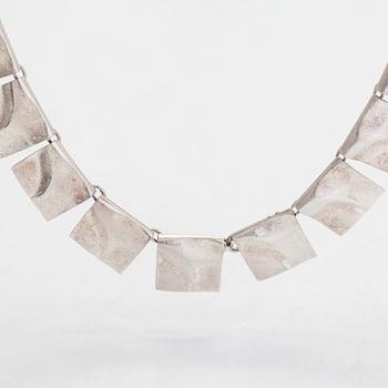 Björn Weckström, A sterling silver necklace 'Galactic peaks' for Lapponia 1969.