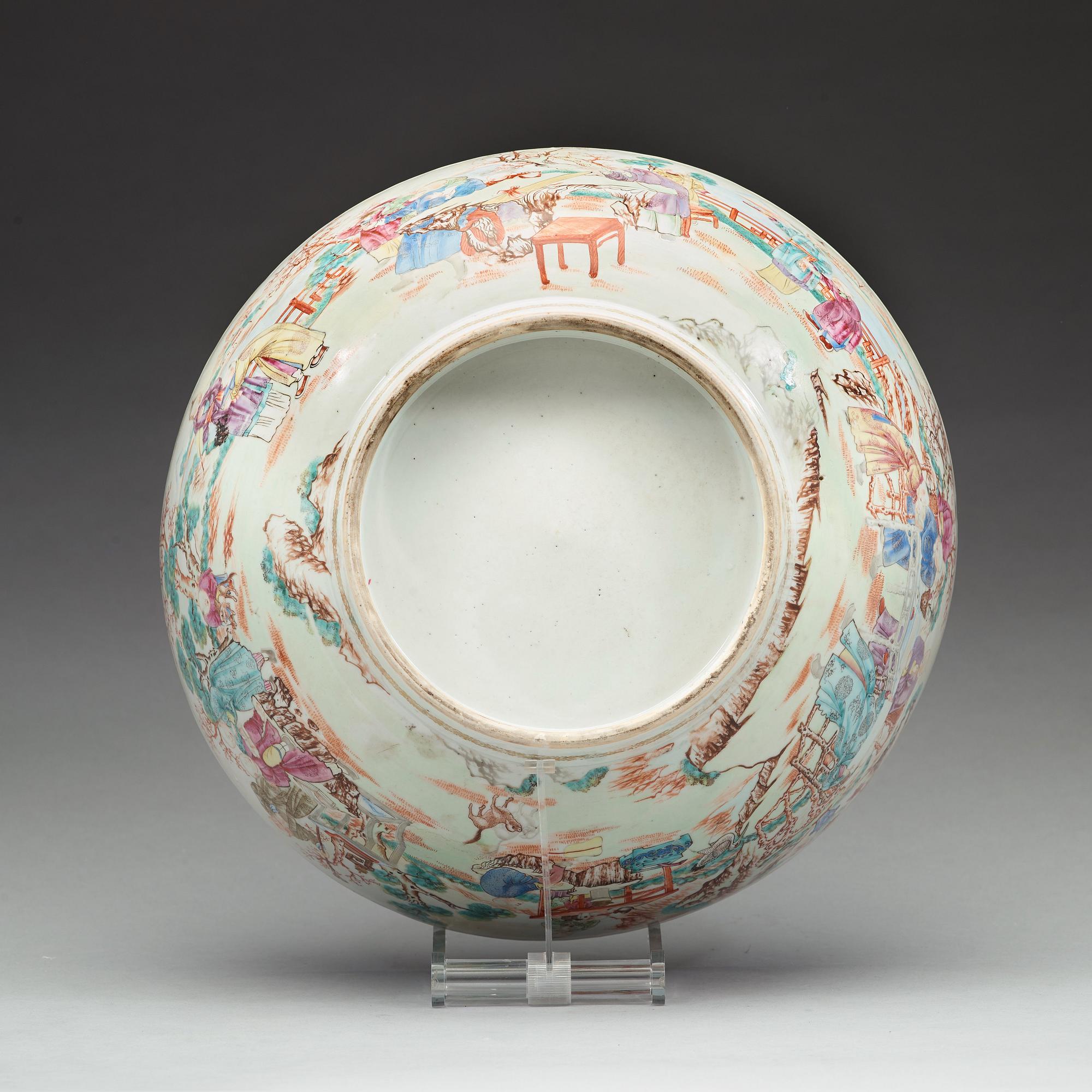 BÅLSKÅL, kompaniporslin. Qingdynastin, Qianlong (1736-95).
