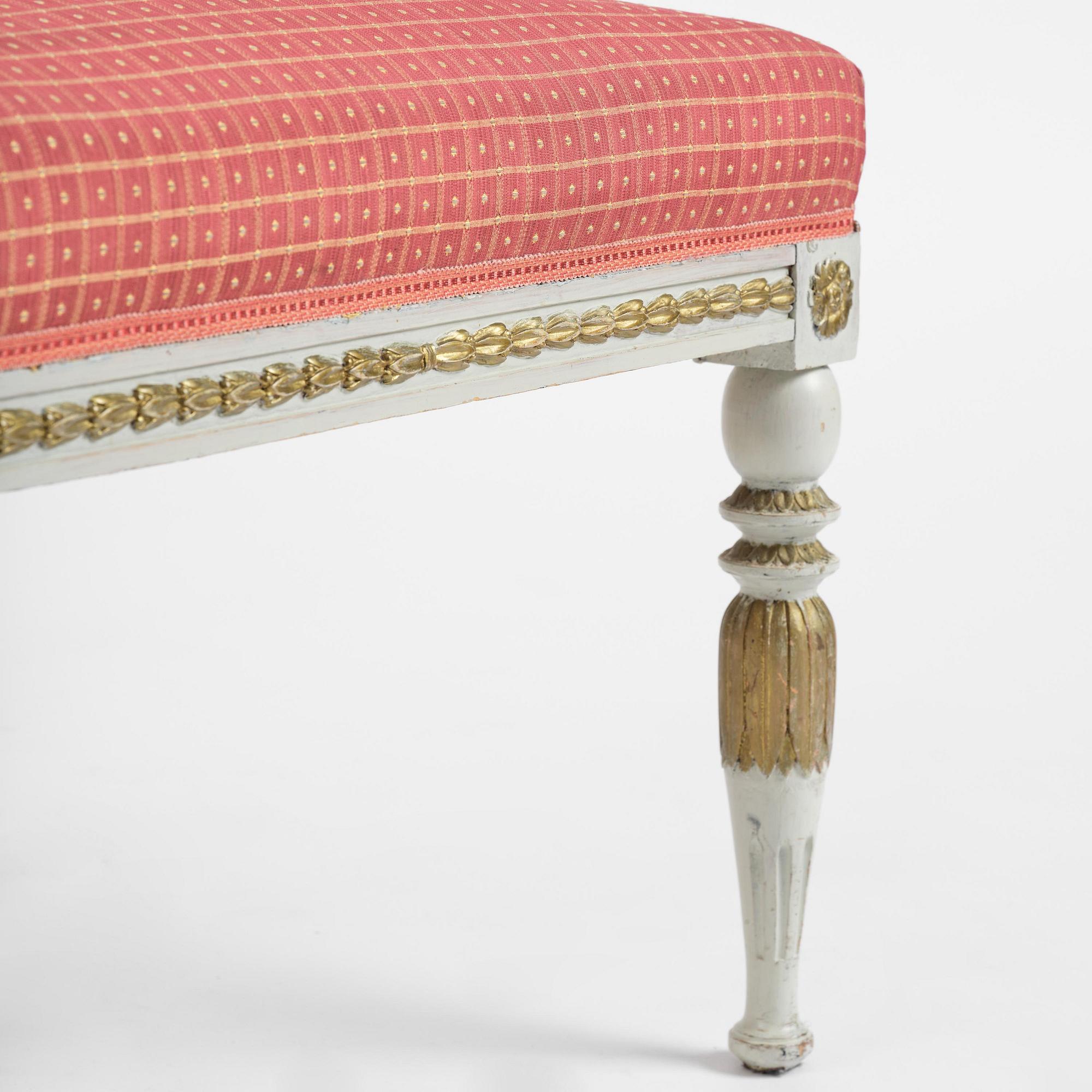 A late Gustavian open armchair attributed to E. Ståhl (master in Stockholm 1794-1820).