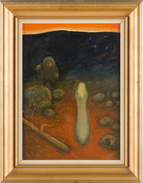 Nikolai Lehto, Twilight Landscape with Girl and Troll.