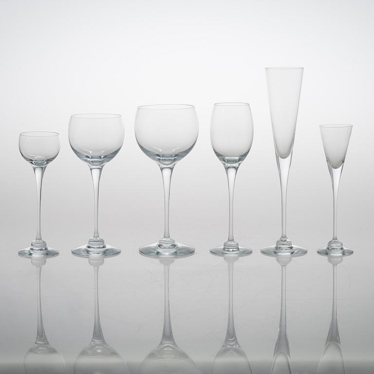 HEIKKI ORVOLA, A 51-piece set of 'Aurora' glassware for Iittala.
