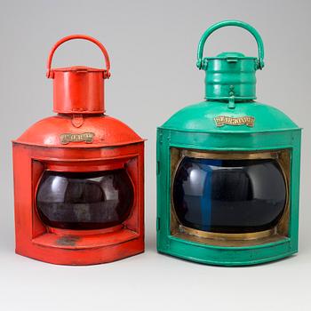 Two painted lanterns, first half of the 20th century.