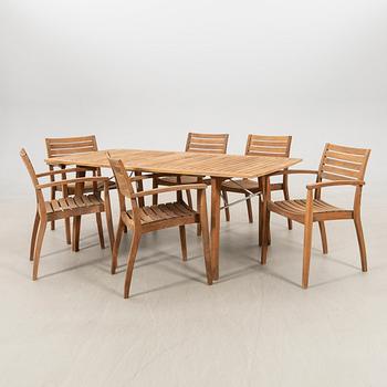 Jakob Berg garden furniture 7 pcs "Ballare" for Fritz Hansen Denmark late 20th century.